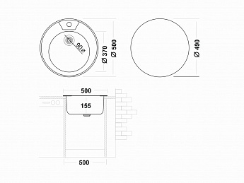 картинка Мойка для кухни Ukinox FAD 500 GT (0,6) 